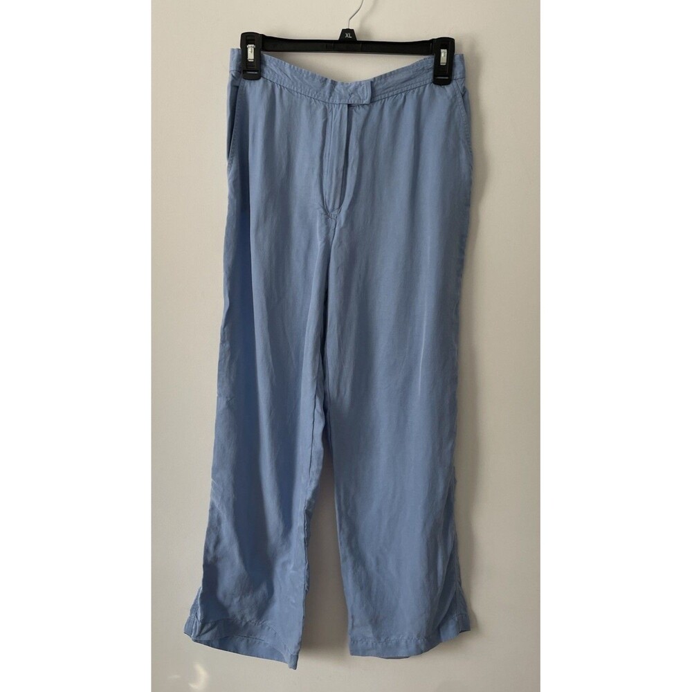 Lafayette 148 crop Pants 8 Petite Cupro Lightweight Quiet Luxury Modern Flaw